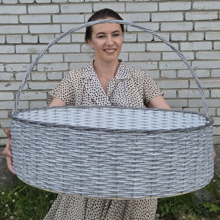 Плетёная корзина "Гигант Д70 берёзка" Плетёная корзина "Гигант Д70 берёзка"